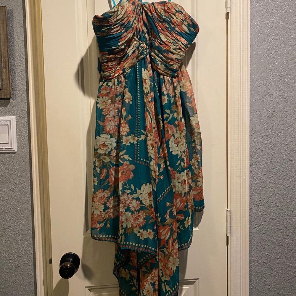 Strapless floral sundress